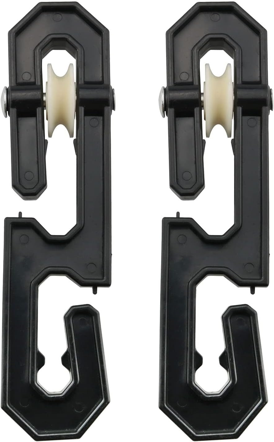 2PCS Plastic Aluminum Clothes Line Separator Spreader Pulley, S-Shaped Clothesli