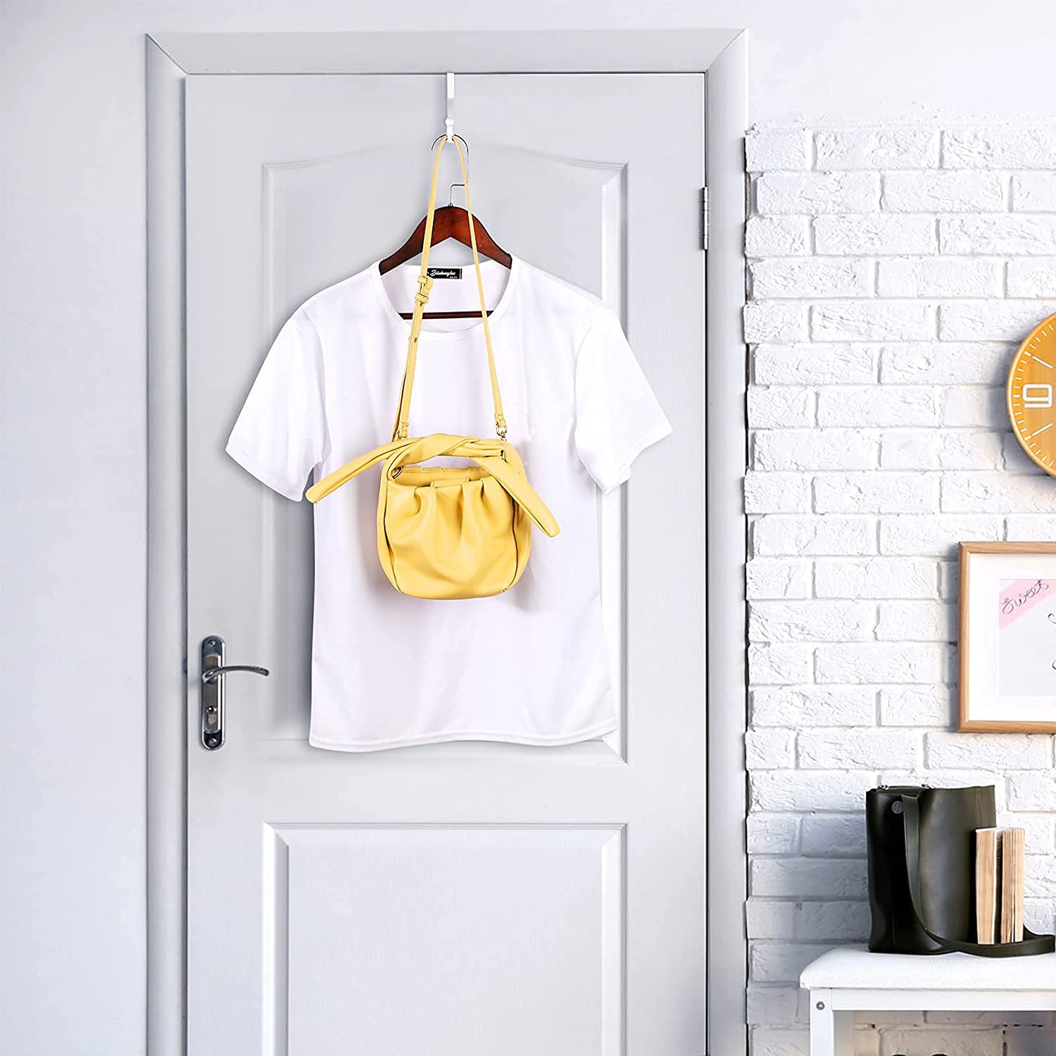 Single Over Door Hooks Multi Hanging Storage Hanger Clothes Coats Towels 2 Piece