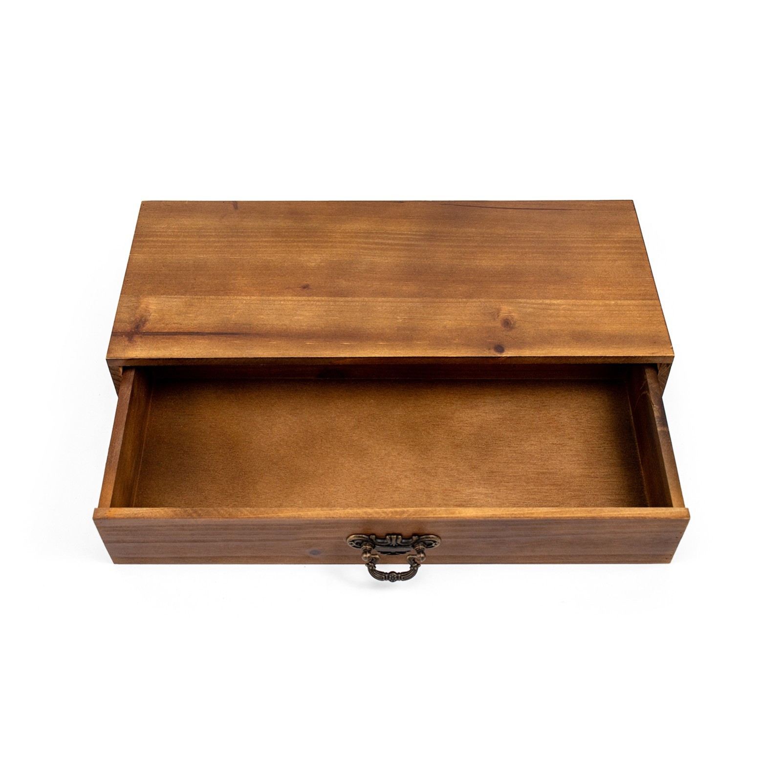 Wooden Drawer Organizer, Rustic Desktop Storage Box, Farmhouse Office Caddy