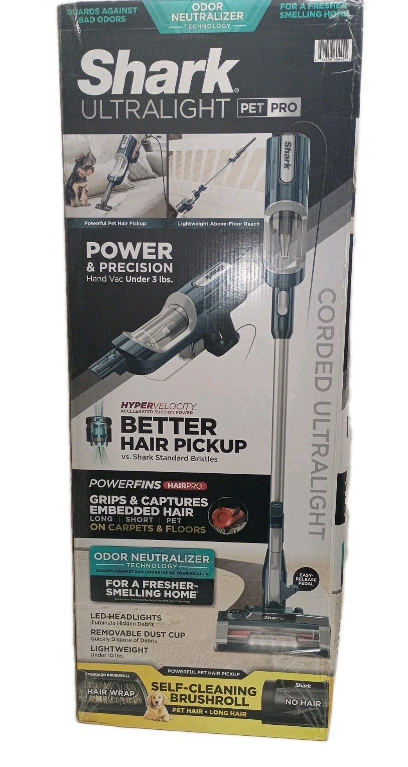 Shark HZ700 UltraLight Pet Pro Corded Stick Vacuum with PowerFins