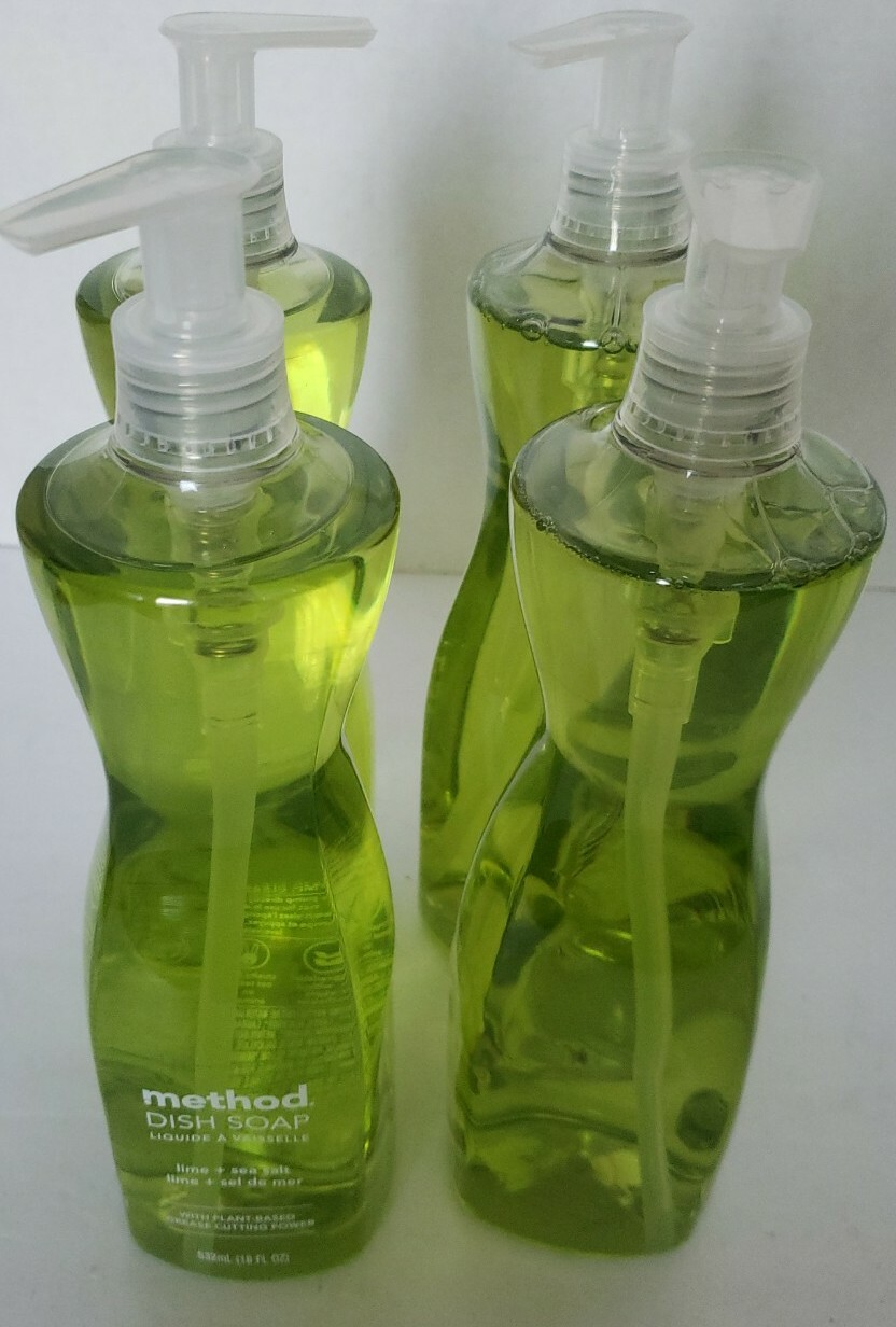 Method All Surface Cleaner, Lime & Sea Salt, 18 oz Bottle, LOT OF 4 (dented)