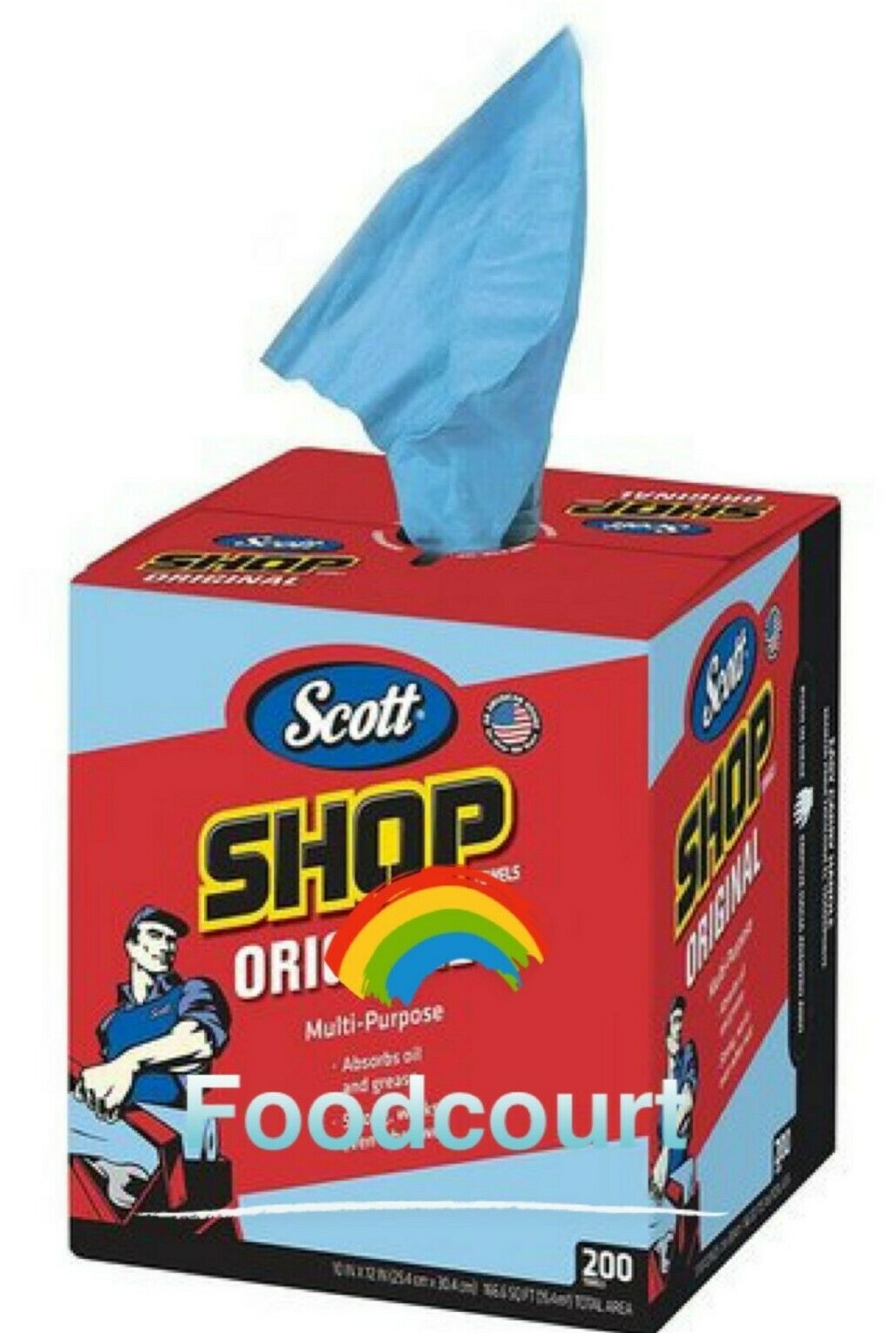 SCOTT Original Blue Shop Towels Box – 200 Paper Towels 10″ X 12″