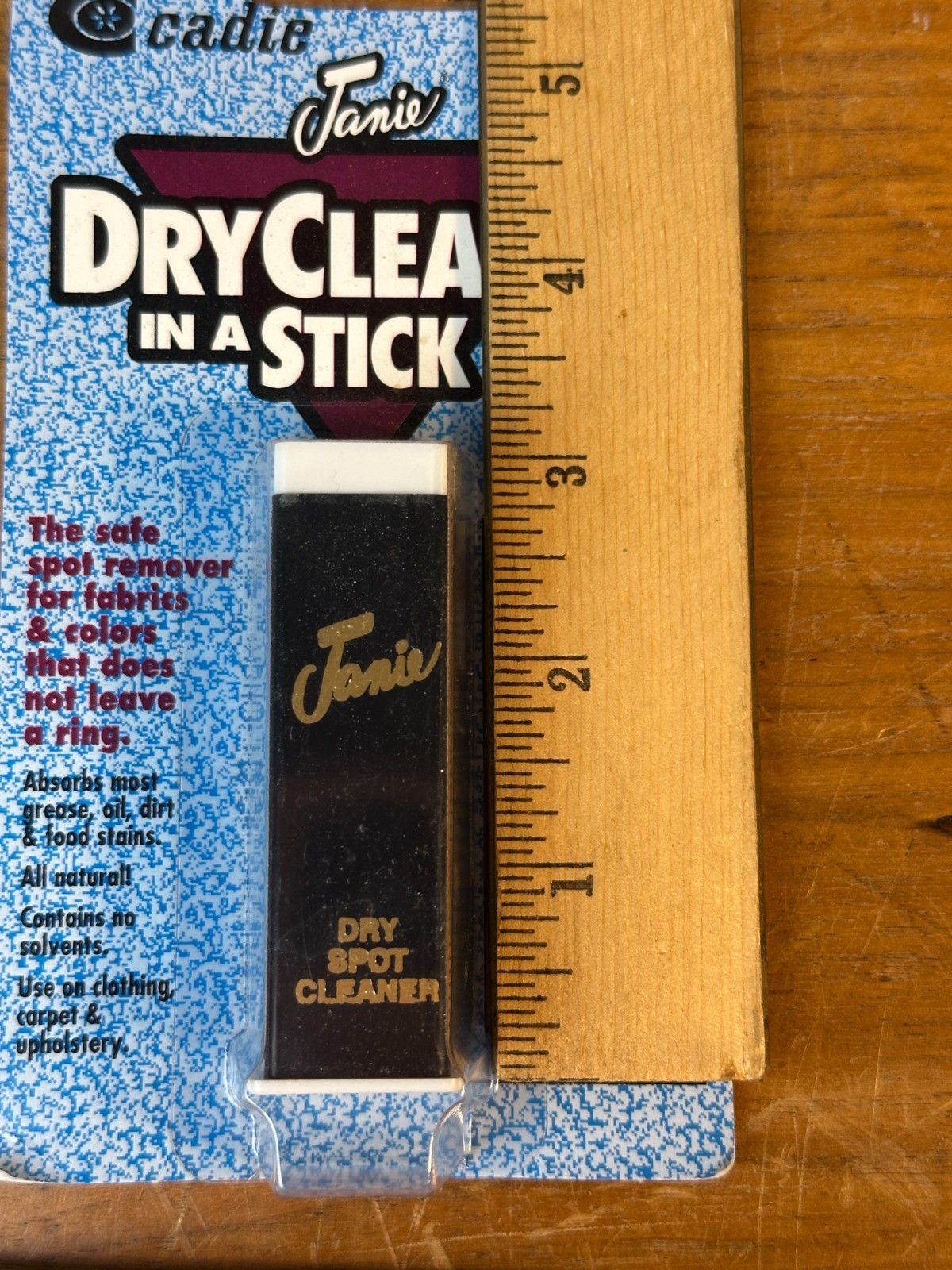 Vintage Cadie Janie Dry Cleaner In A Stick Spot Remover 0.4oz Sealed Made USA