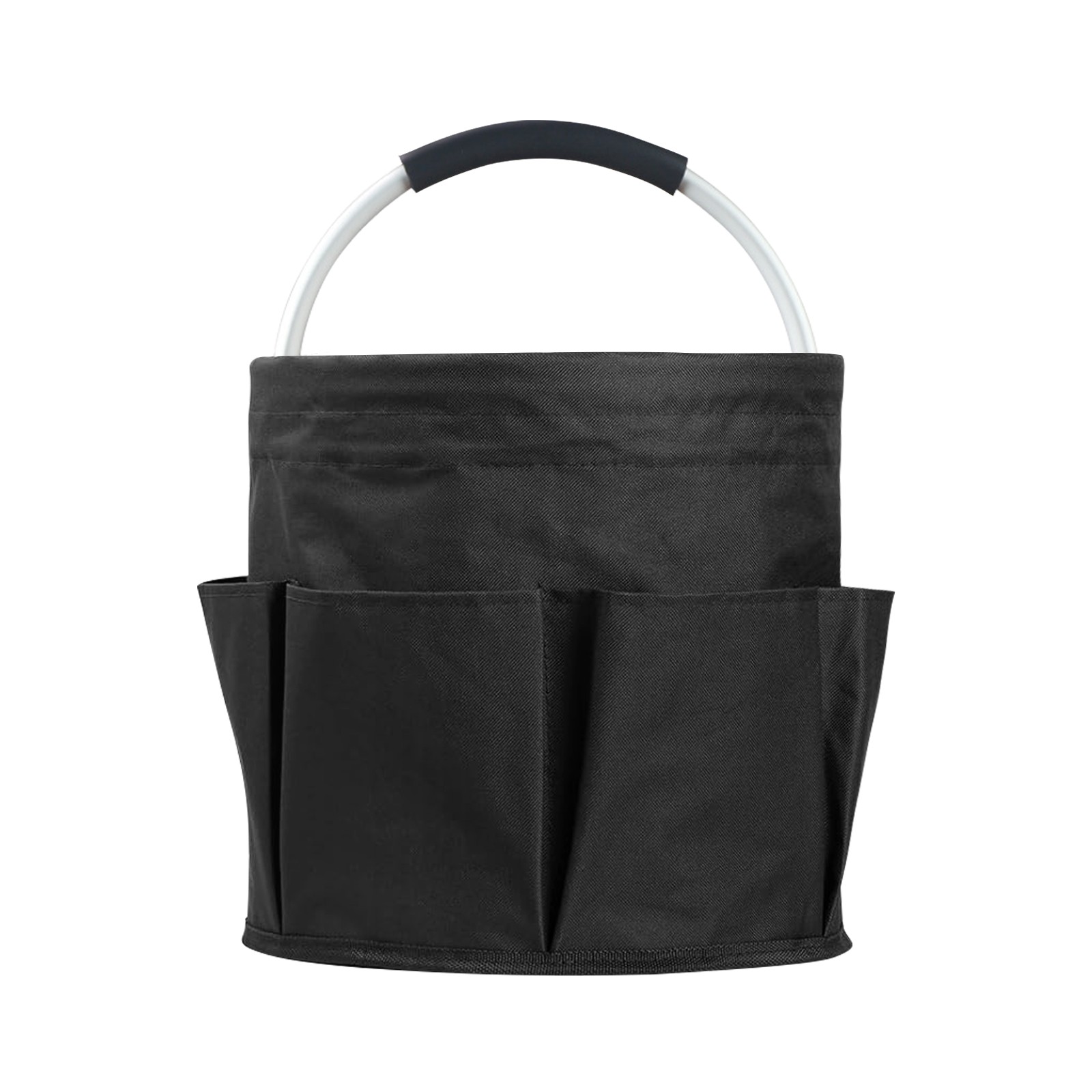Foldable Storage Basket With Six Side Pockets And Large Central Compartment