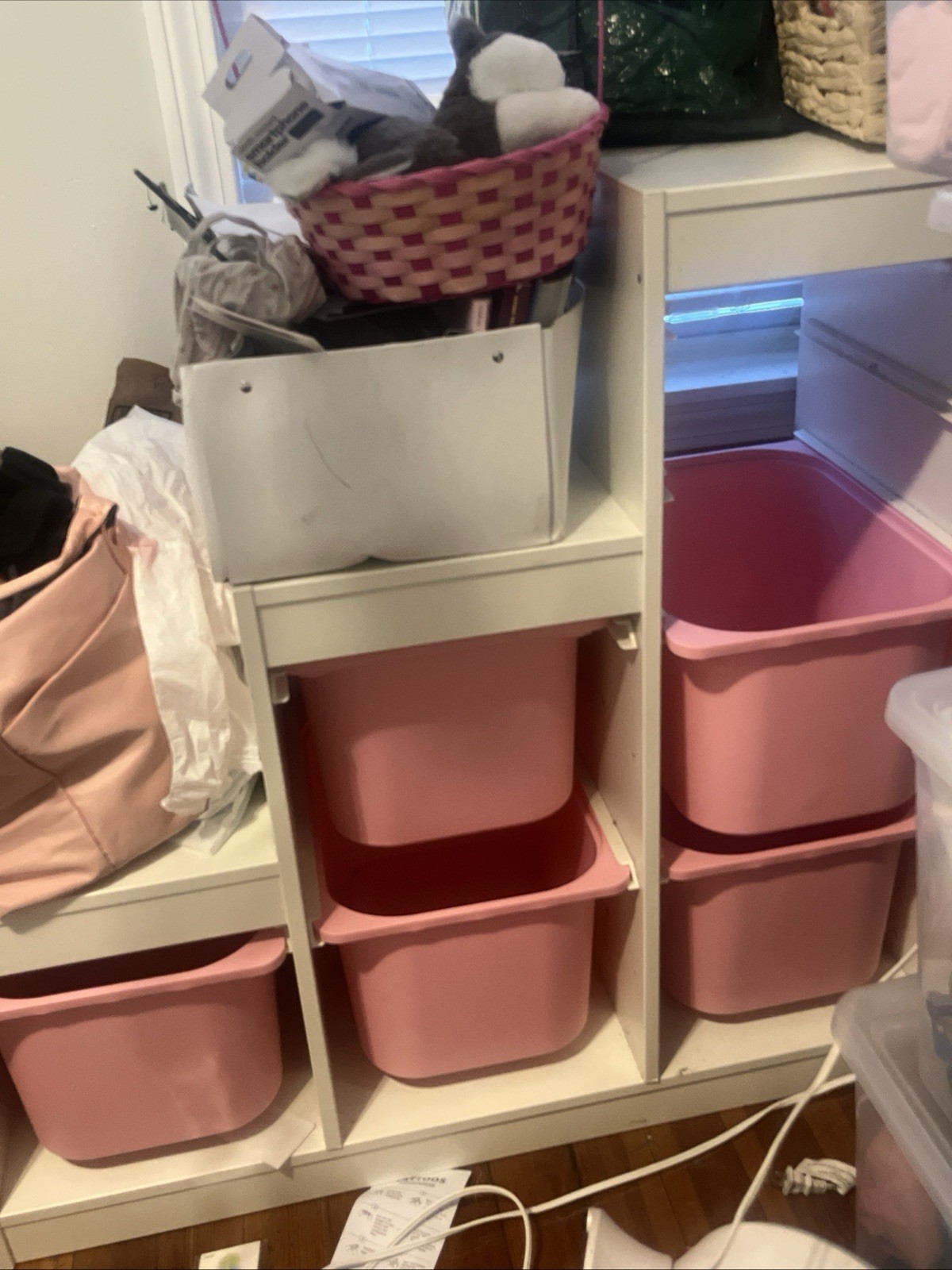IKEA TROFAST Large Pink Toy Storage Bin 16.5 x 11.75 x 9″ Box Tray Plastic Bin