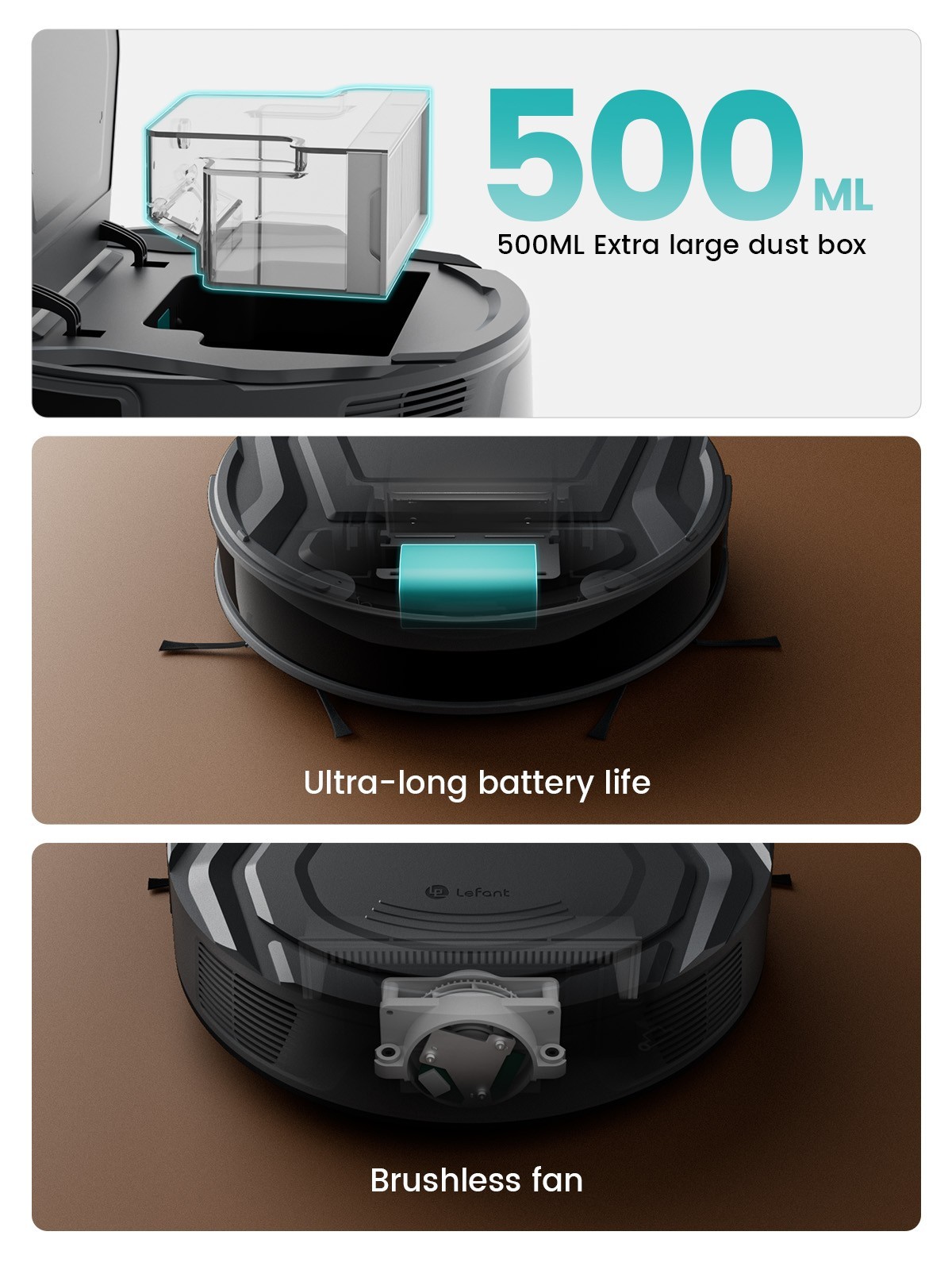 Lefant M210 Pro Robot Vacuum Cleaner Wi-Fi/App/Voice Control Self-Charging