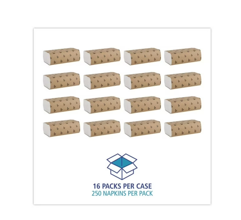 4000 White Paper Multifold Towel Bulk C-Fold Recycled Fiber Boardwalk Pack of 16