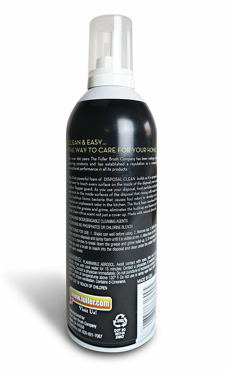 Fuller Brush Garbage Disposal Cleaner Foaming Action Citrus Scent 12oz 2 Pack