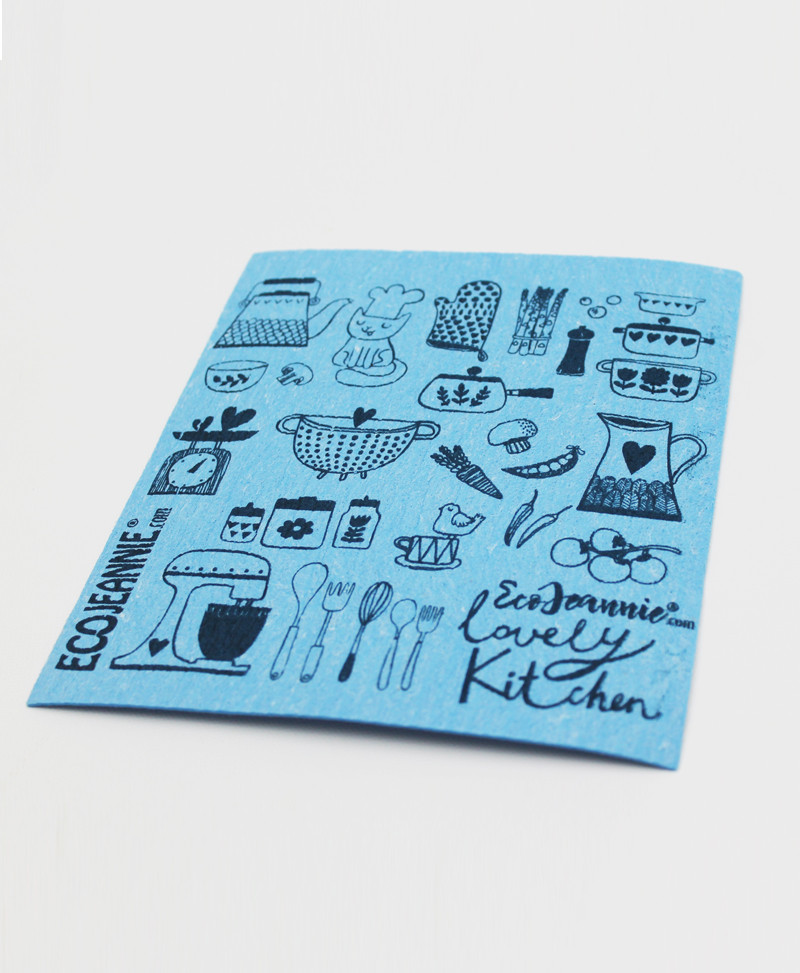 EcoJeannie Eco-Friendly Cleaning Cloth 100% Biodegradable Cellulose Sponge Cloth