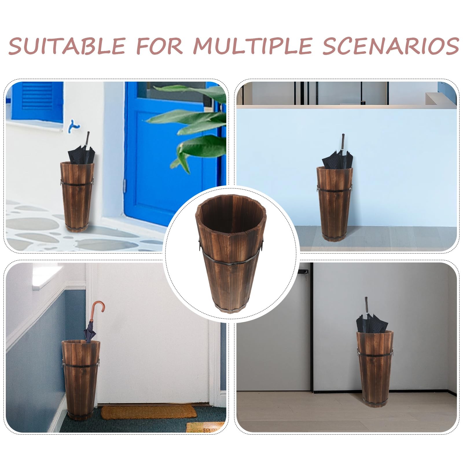 Umbrella Bucket 16.53 X 8.26 X 8.26 in Freestanding Umbrella Stand for Entryw…
