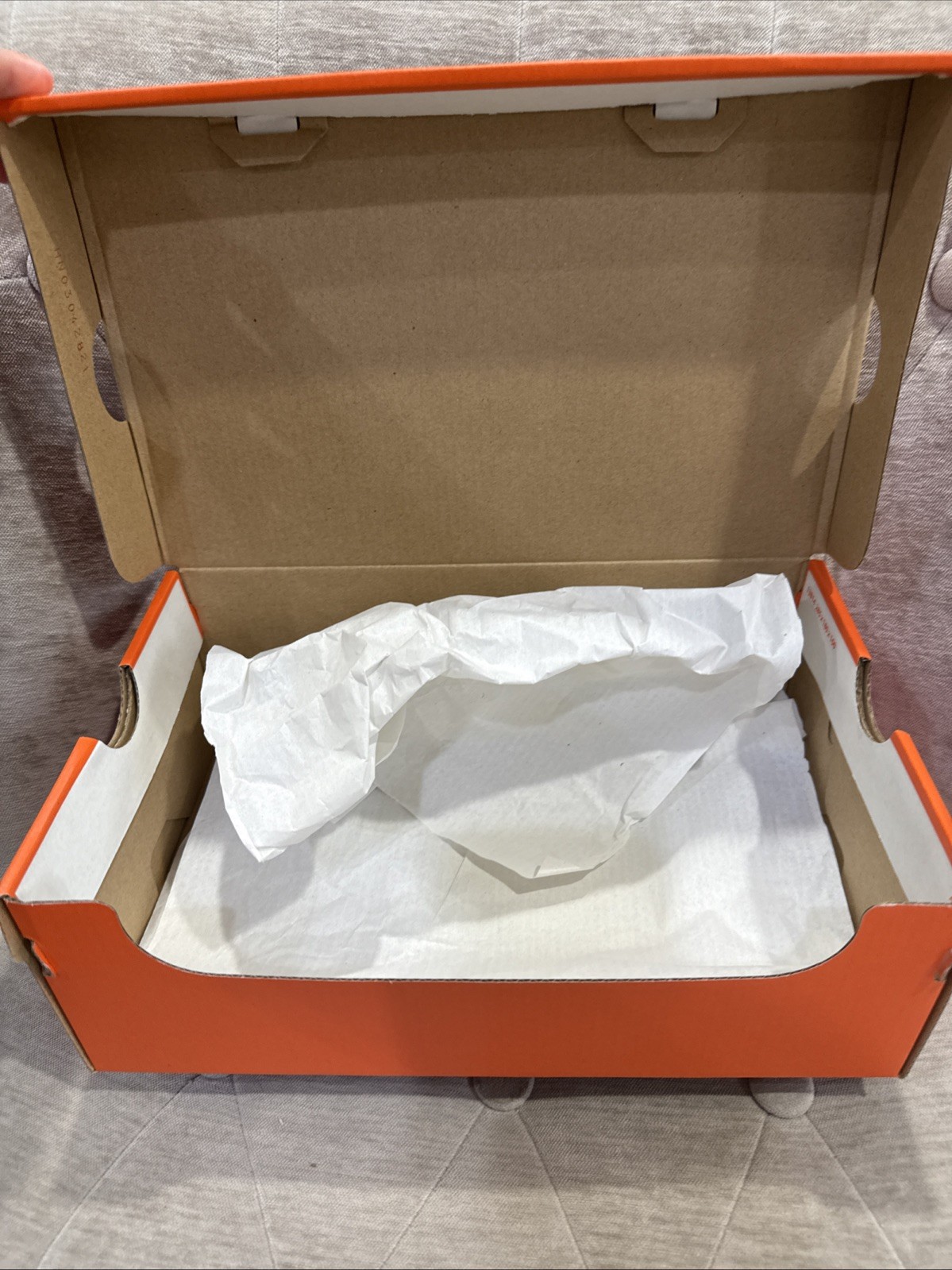 Nike Empty Shoe Replacement Box 11.5 X 7.5”x 4” Orange White Swoosh
