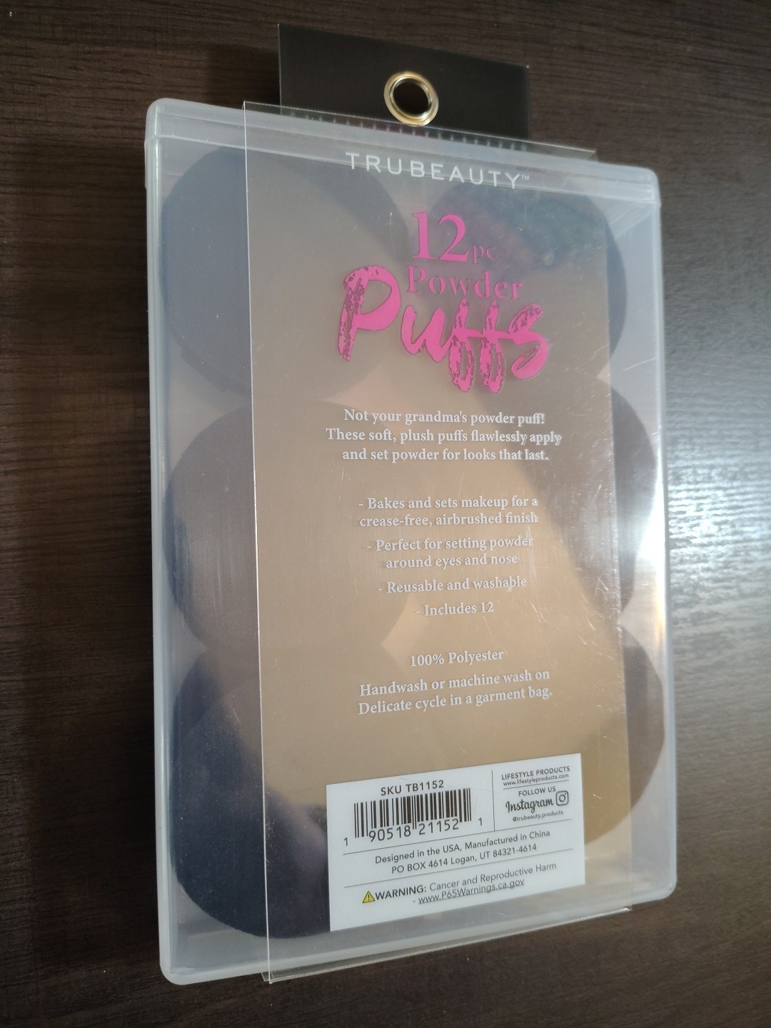 Lot Of 2 Beauty 12 Piece Power Puffs Black And White New