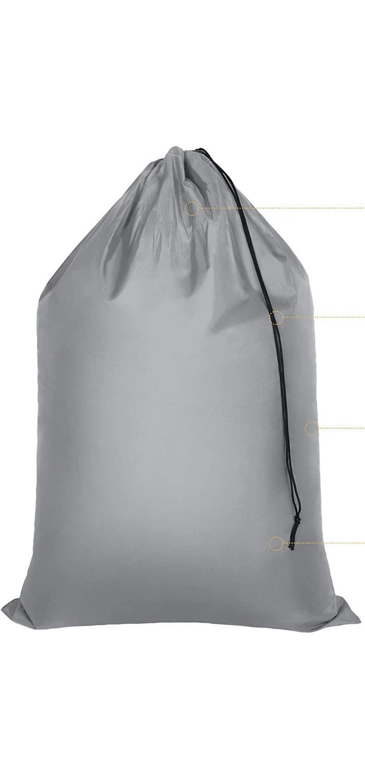 Jumbo Heavy Duty Nylon Laundry Bag Locking Drawstring Closure 30×40 (5 COLORS)