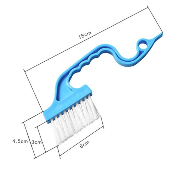 1pc Hand-Held Gap Cleaning Brush – Door, Window & Track Groove Cleaner – NEW