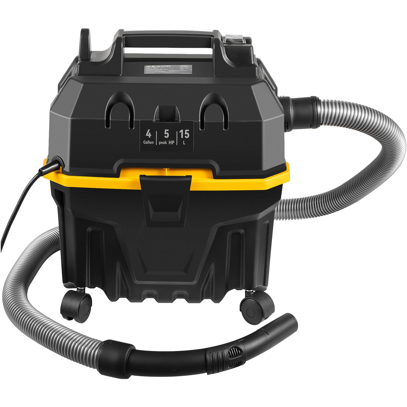 Wet Dry Vacuum 4 Gallon 5 Peak HP Portable Carpet Car Shop Vac Cleaner Blower