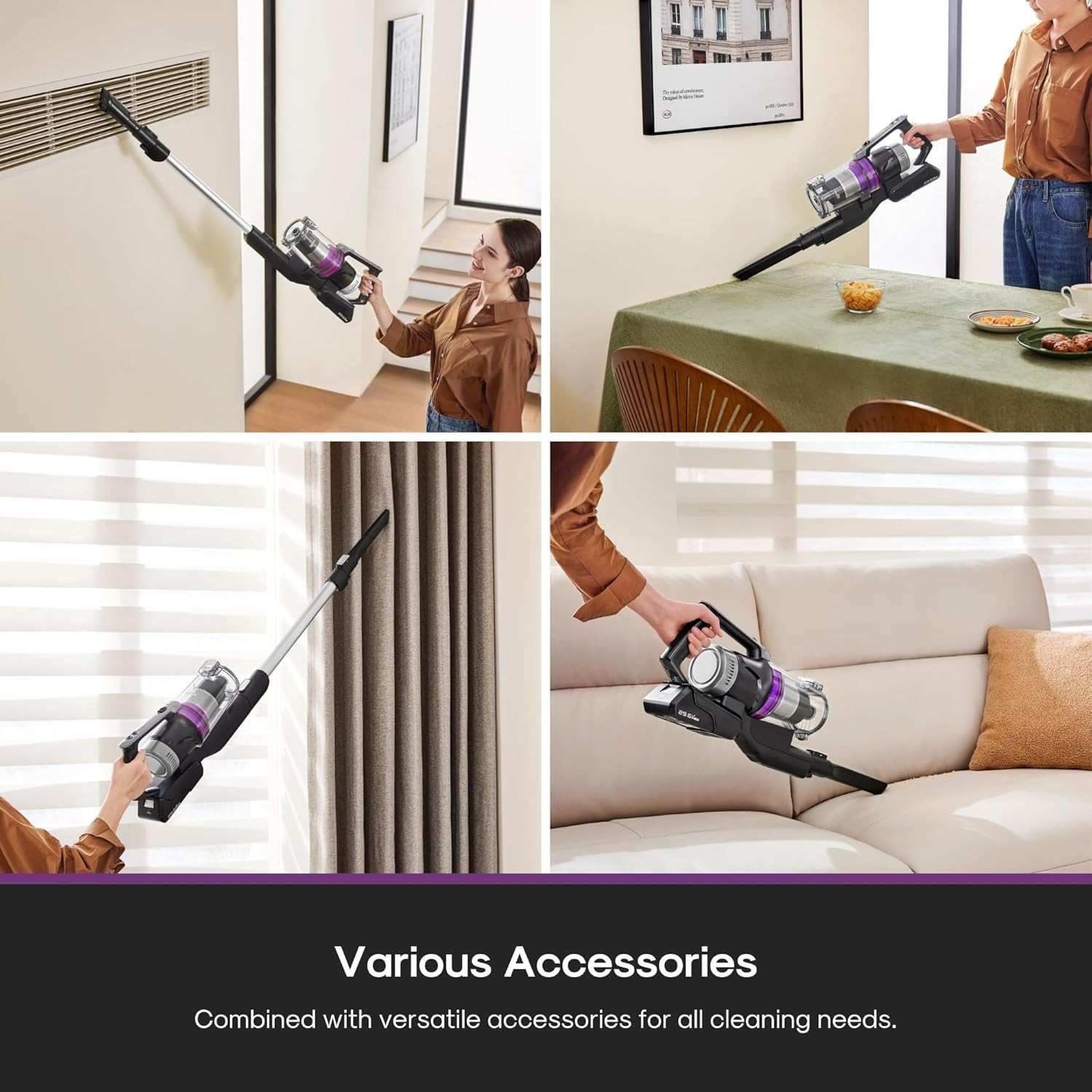 Eureka Cordless Vacuum Cleaner Lightweight, Stick Vacuum Rechargeable for Hardwo