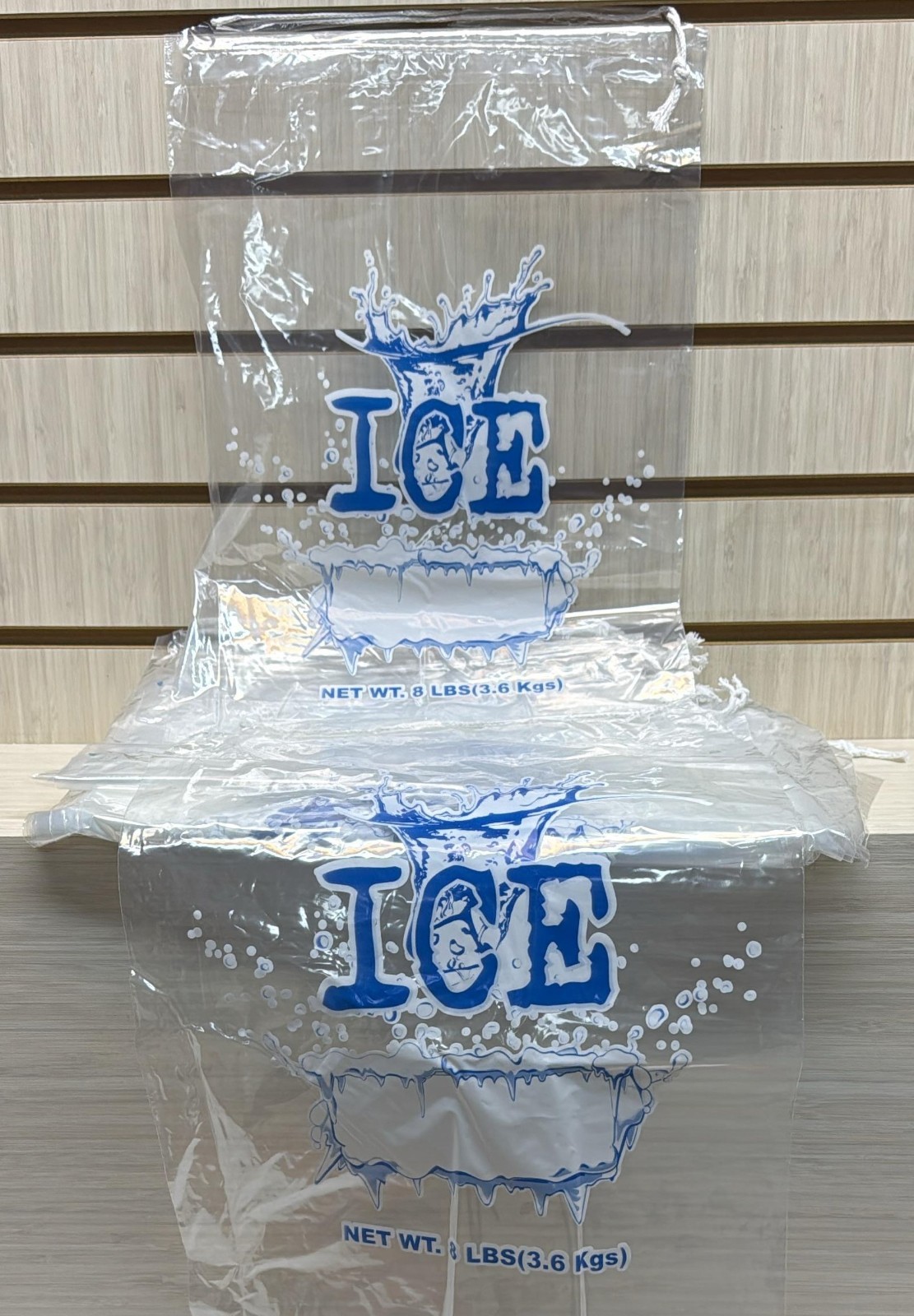 8 lb Ice Bags with Drawstring | Pack of 500 | Durable, Leakproof 11×18