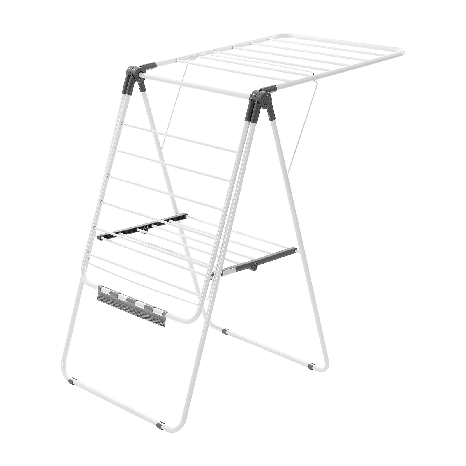 Uimoso Adjustable 2/4-Tier Folding Clothes Drying Rack with Sock Clips & Rods