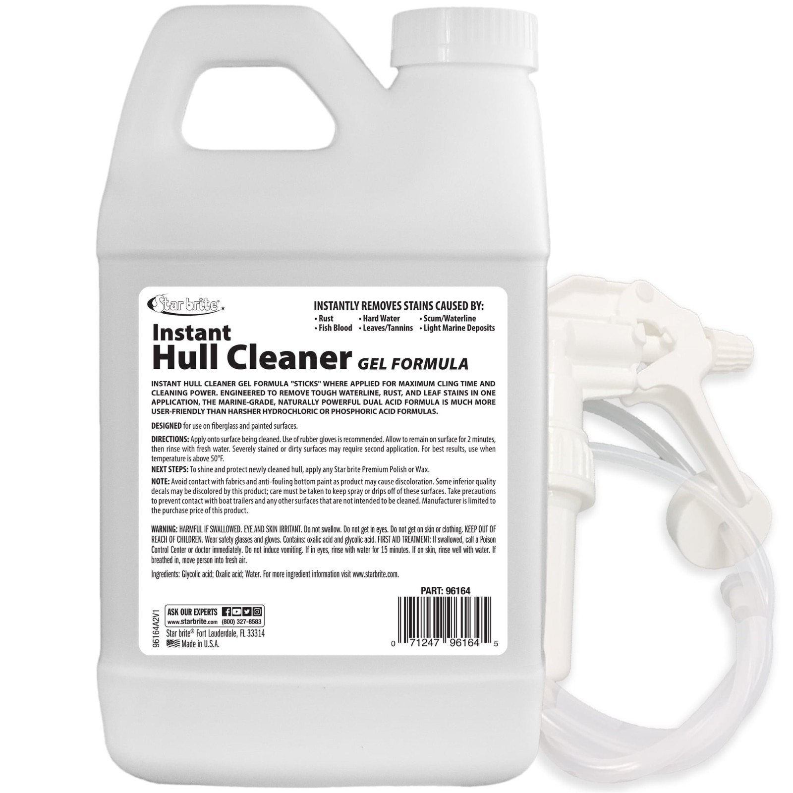 STAR BRITE Instant Hull Cleaner – Gel Spray Formula Clings to Vertical Surfaces