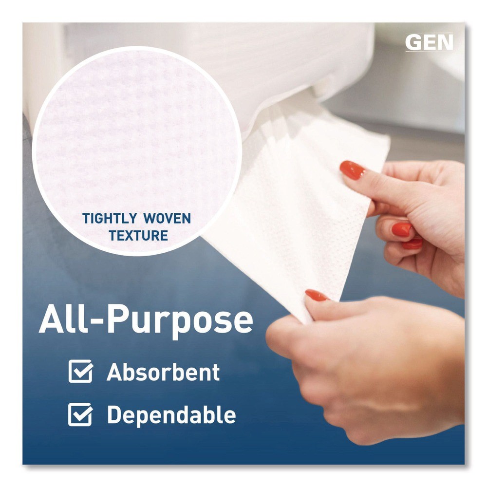 GEN 1820 8 in. x 800 ft. Hardwound Roll Towels – White (6 Rolls/Carton) New