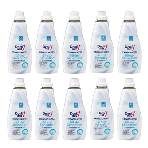 10 x 1L Denkmit Fine detergent White sensation liquid, 40 Wl