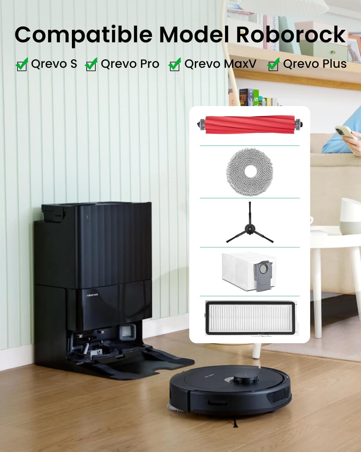 23Pack Qrevo Accessories Kit for Roborock Qrevo S Qrevo Pro Qrevo MaxV Qrevo