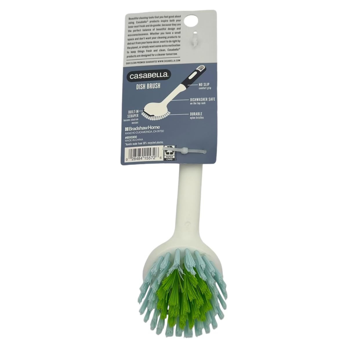 Casabella Round Brush Scrubber 1ea, 1 Count (Pack of 1), Assorted Colors