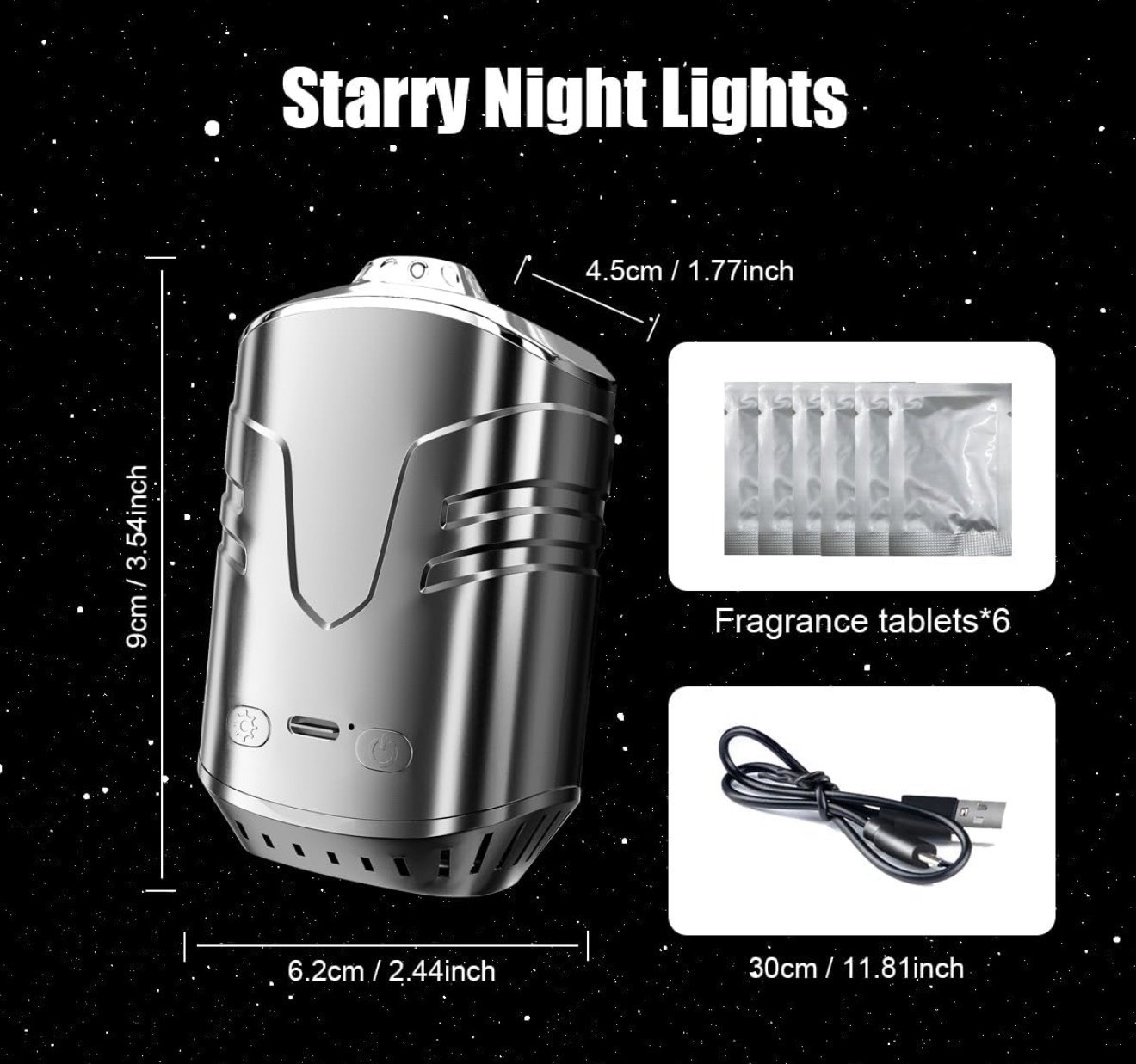Bobillow Car Star Projector with Smart Air Freshener Diffuser