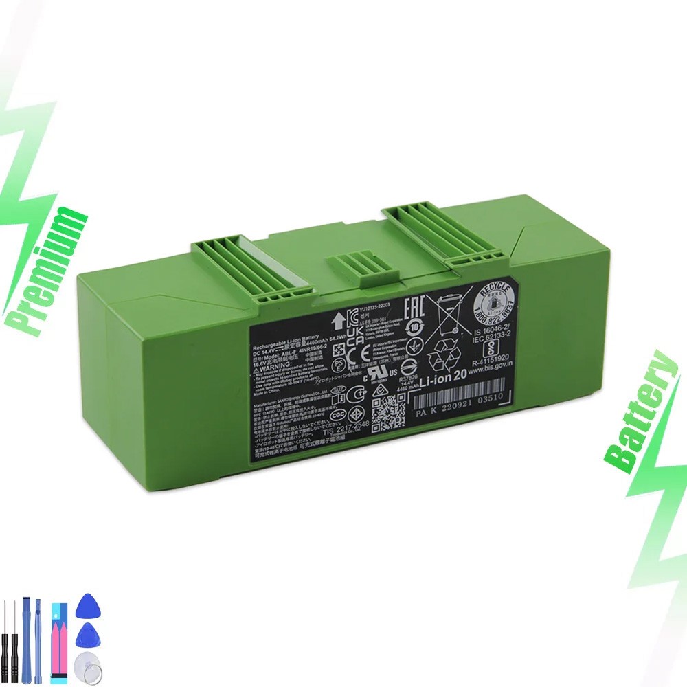 for iRobot Roomba J7 J7+ J8 J8+ J9 J9+ Li-ion Battery 14.4V, 4460mAh ABL-F