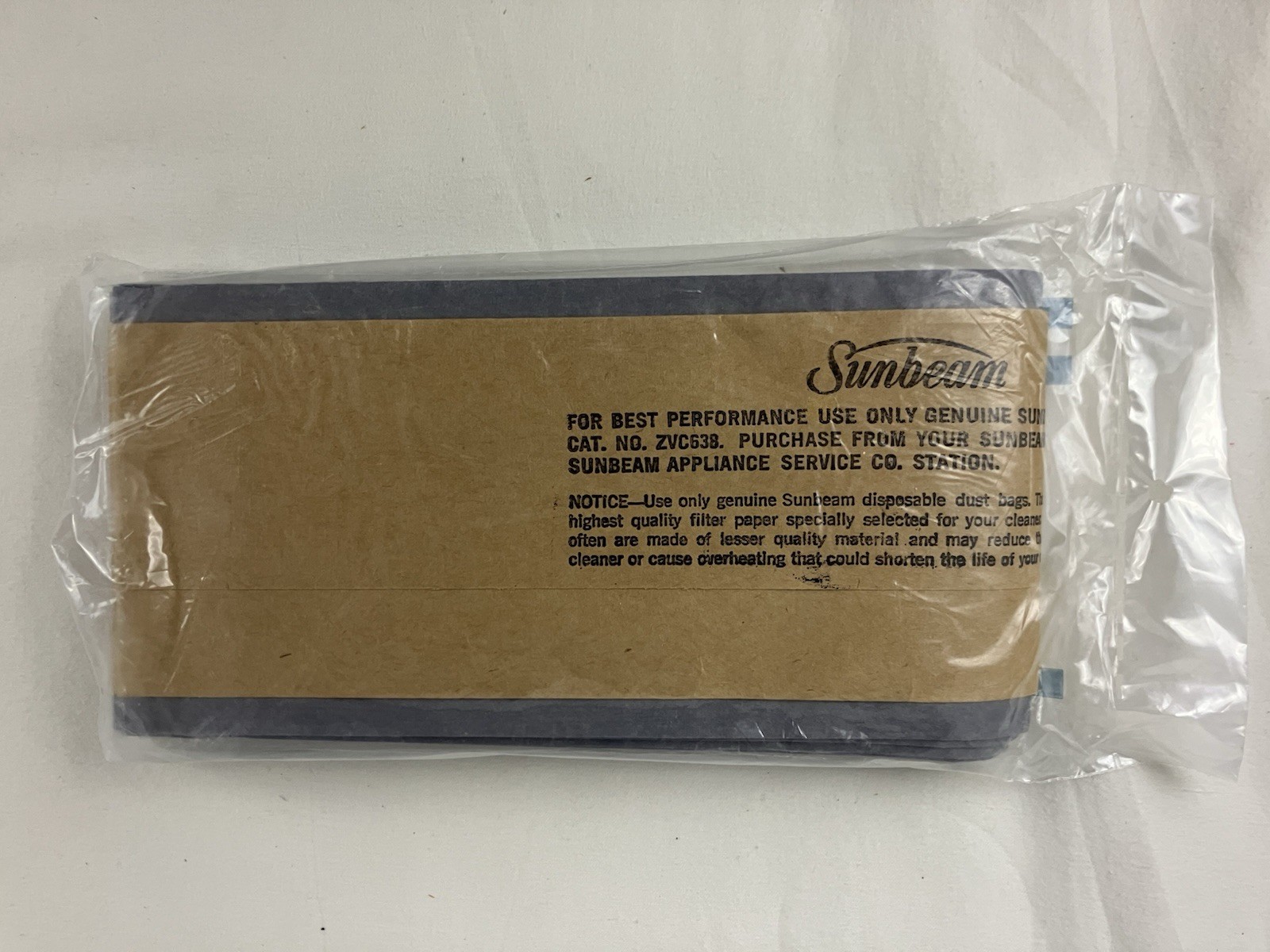 GENUINE SUNBEAM UPRIGHT VACUUM CLEANER DISPOSABLE DUST BAGS #95-47 PACK OF 4 BAG