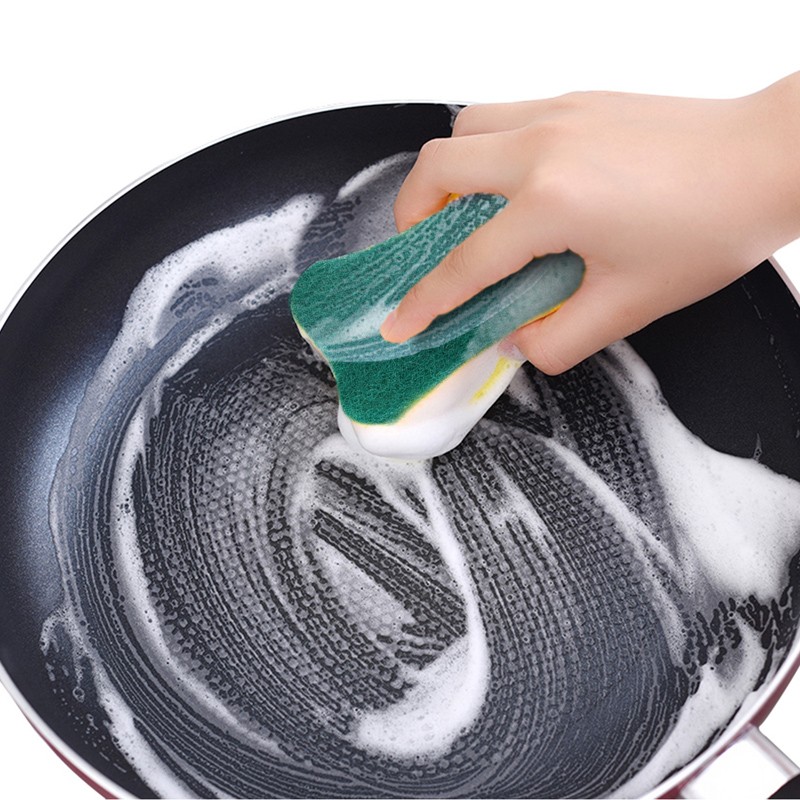 6~72Pack Scrub Scrubbing Sponges Kitchen Cleaning Non-Scratch Stove Dish Sponge