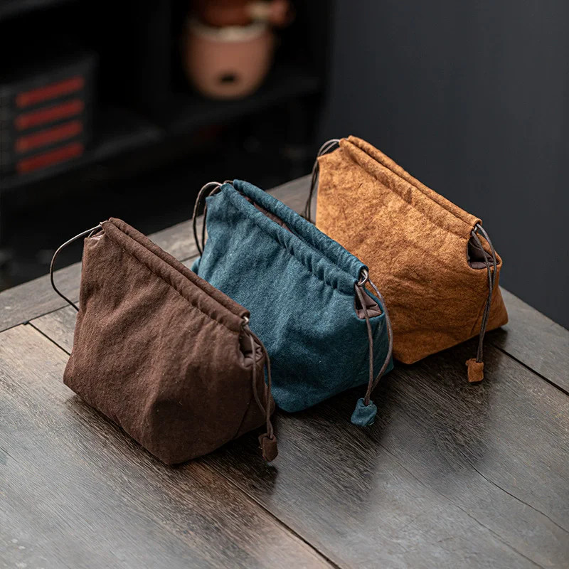 18cm Thickened Portable Travel Storage Pouch Teaset Storage Bag Shockproof Pouch