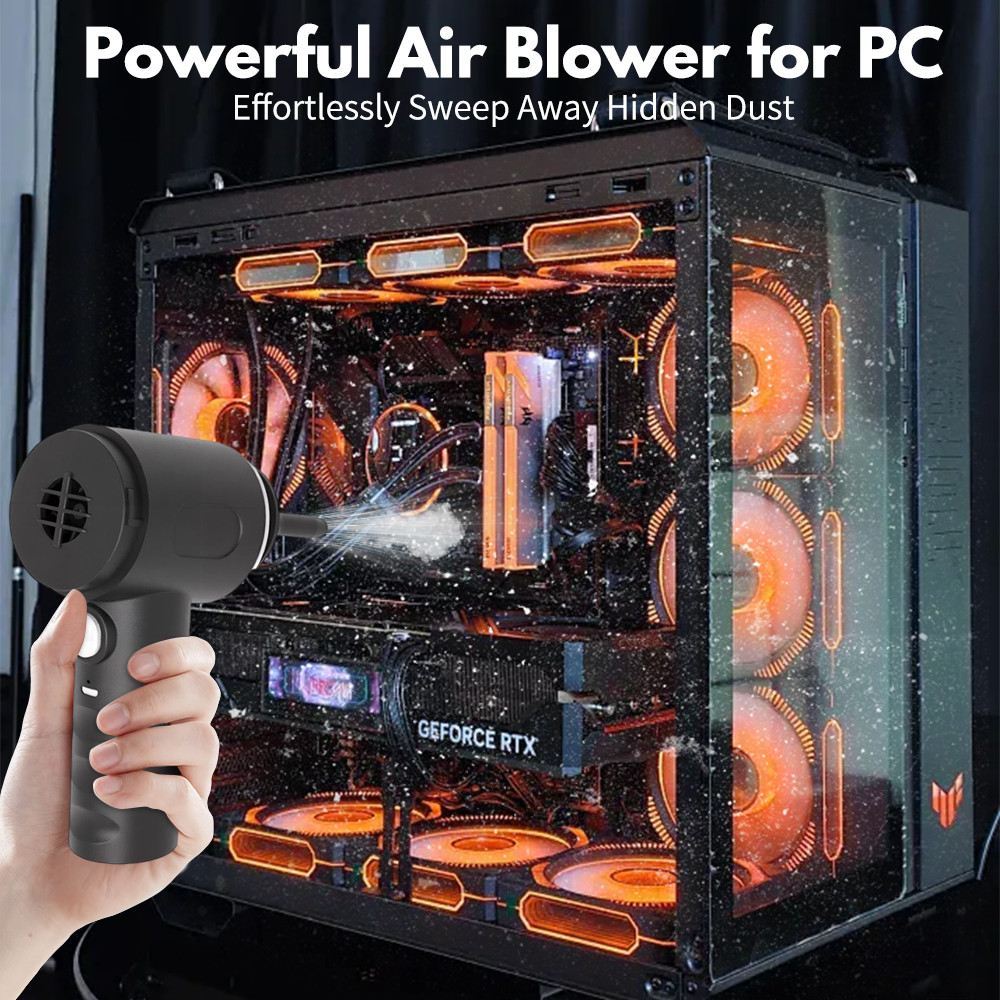 2 in 1 Compressed Air Duster Air Blower & Vacuum Cleaner Cordless Duster Blower