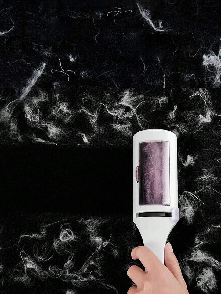 1pc Portable Lint Roller Static Brush Dry Cleaning Sticky Hair Remover Tool
