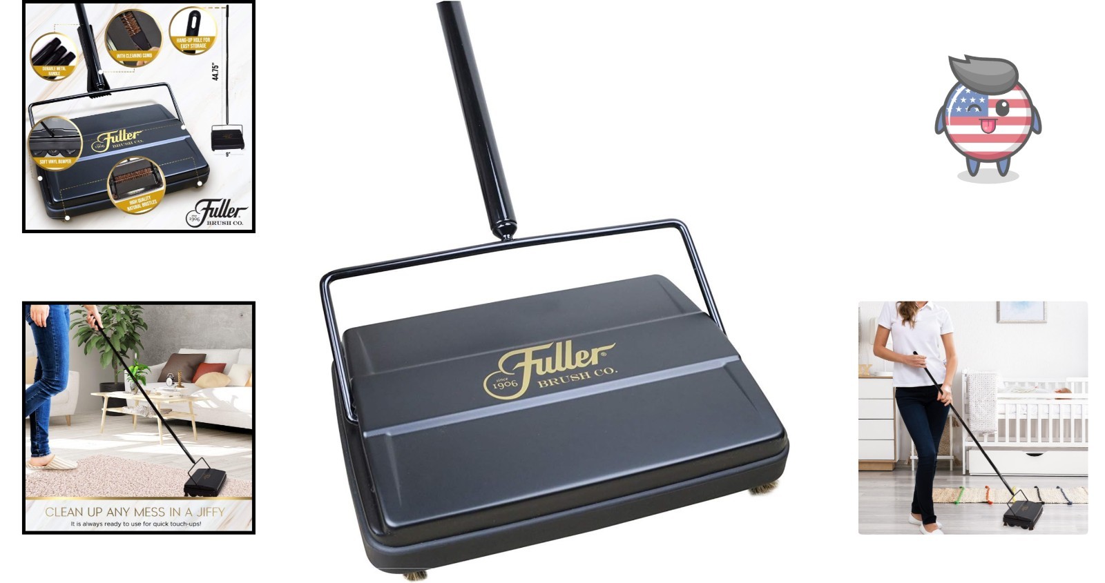 Effortless 9″ Electrostatic Carpet & Floor Sweeper – Lightweight Cleaning Tool
