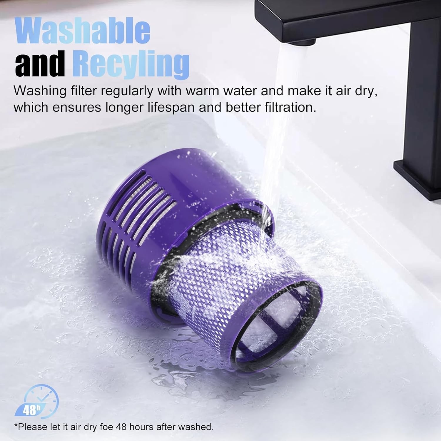 Upgraded Dust Bin+HEPA Filter for Dyson V10 Vacuum Cleaner Canister Large Bin