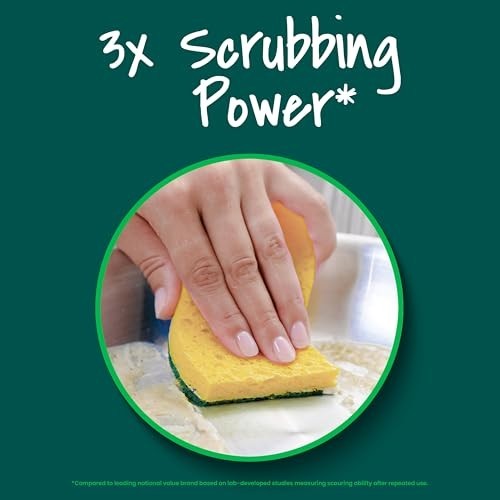 Scotch Brite Heavy Duty Scrub 9 Pack Kitchen Sponges Home Cleaning Scrubber *