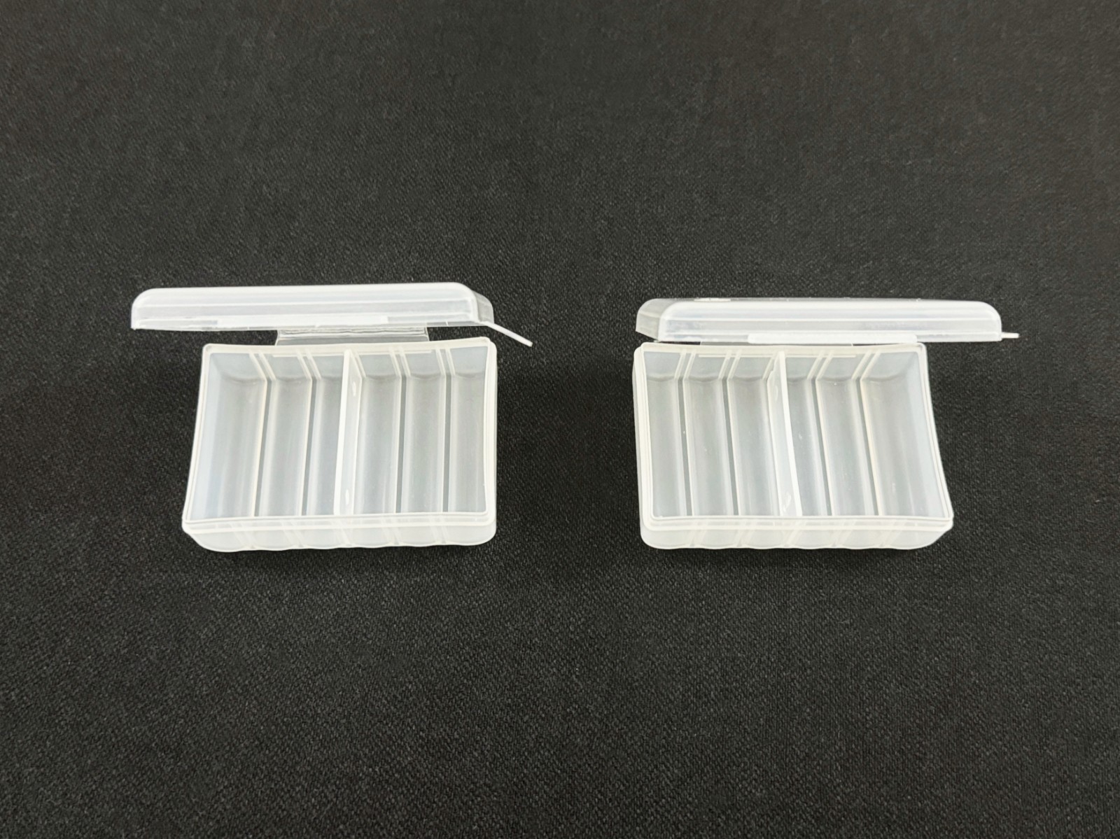 Triple AAA Battery Storage Box Case Holder in Clearview Color 12 Slot, 2QTY Set