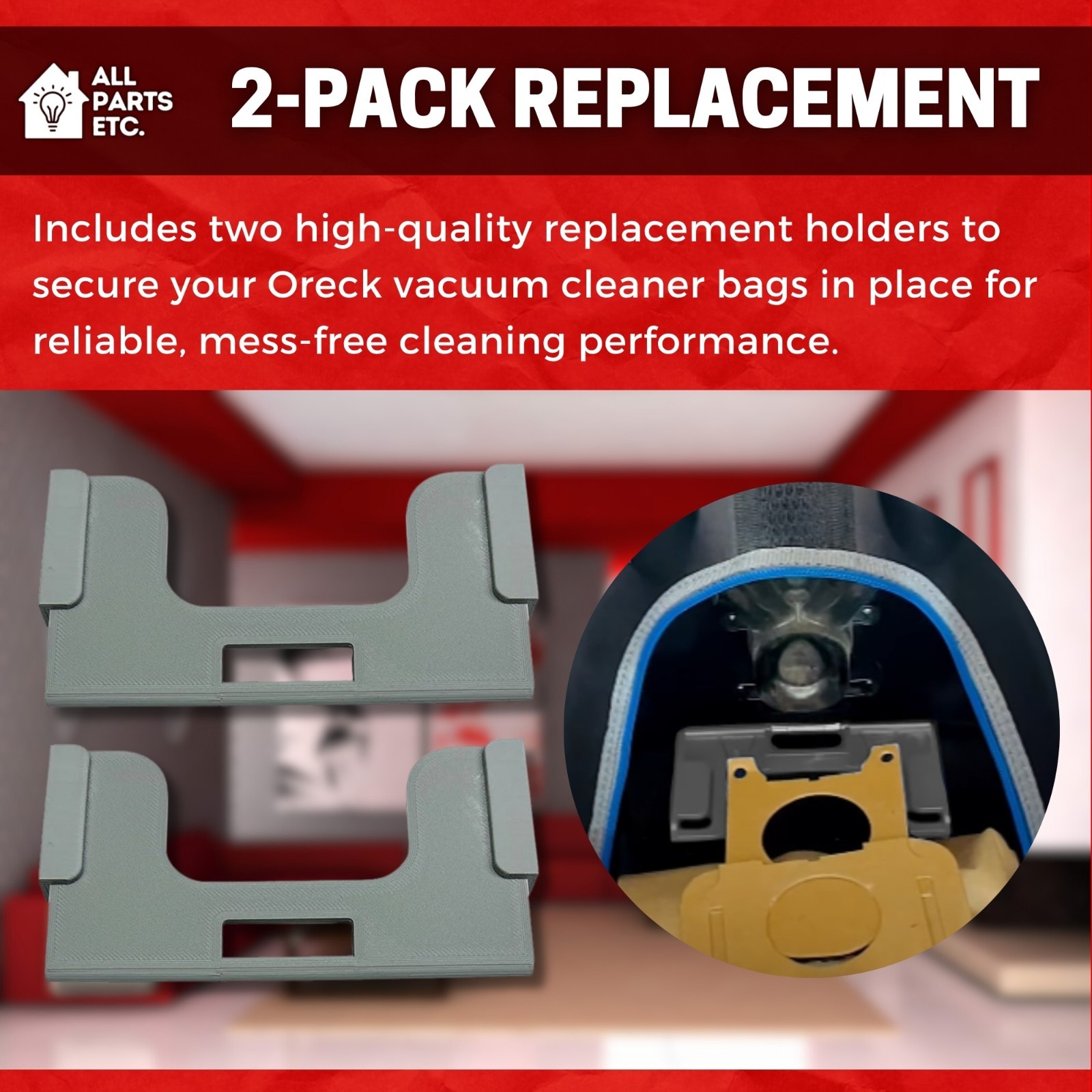 2 Heavy Duty Bag Dock Holder Replacement 4 Oreck Magnesium LW100 LW1500 UK30500