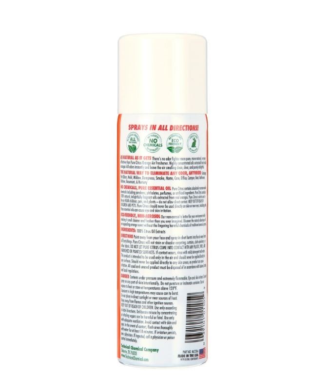 Pure Citrus Orange Air Freshener, 4oz (Pack of 4) Free Shipping Non-Aerosol