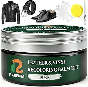 Repair Kit, Recoloring Balm – Restore & Repair Faded Leather on C Color: Black
