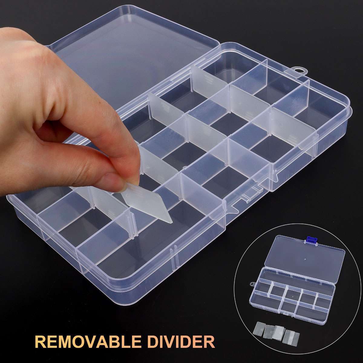 6Pcs Set Small Plastic Storage Container Boxes Box DIY Coin Screw Jewelry Travel