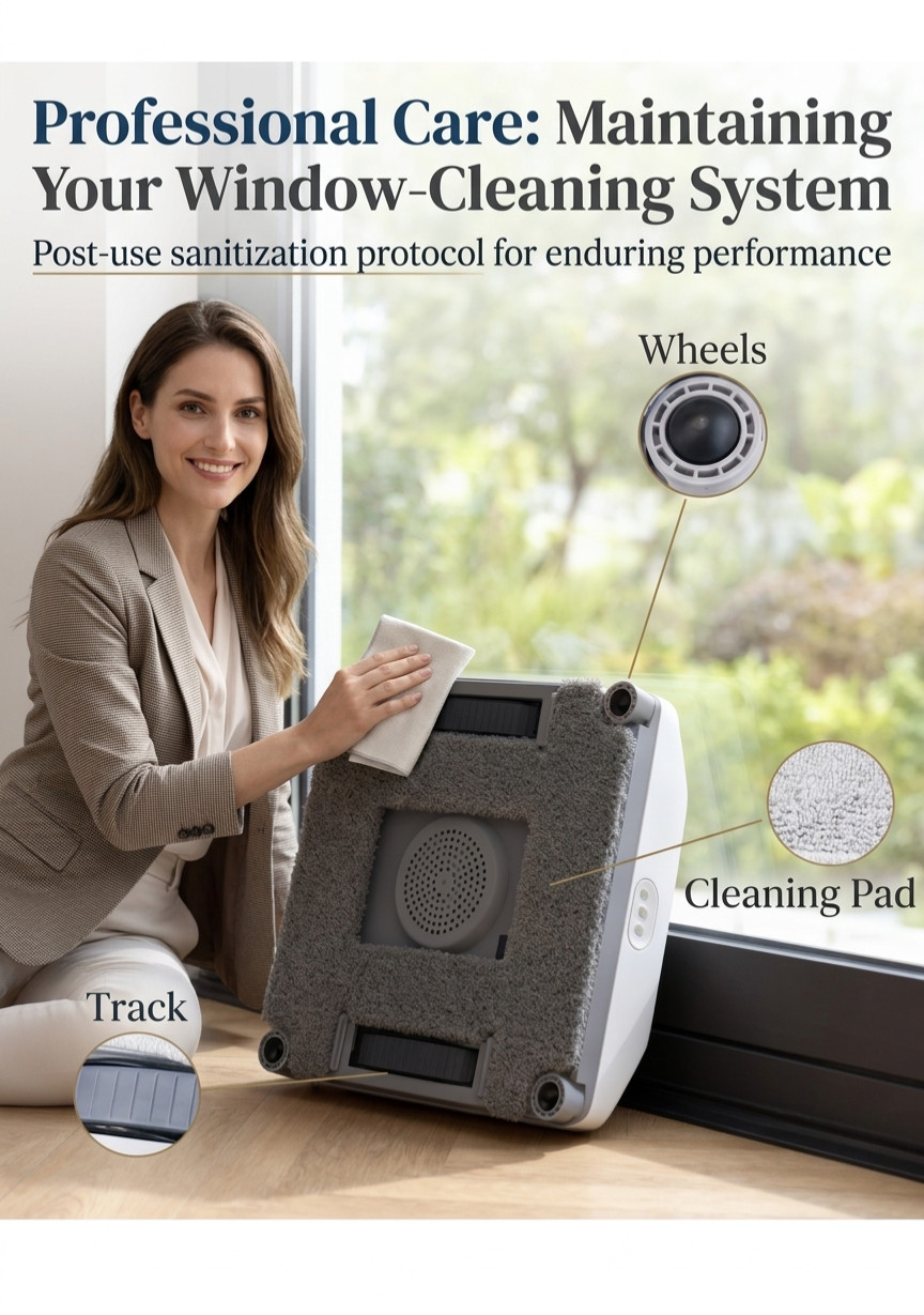 Window Cleaning Robot, 8000Pa Auto Window Cleaner with Intelligent Path Planning