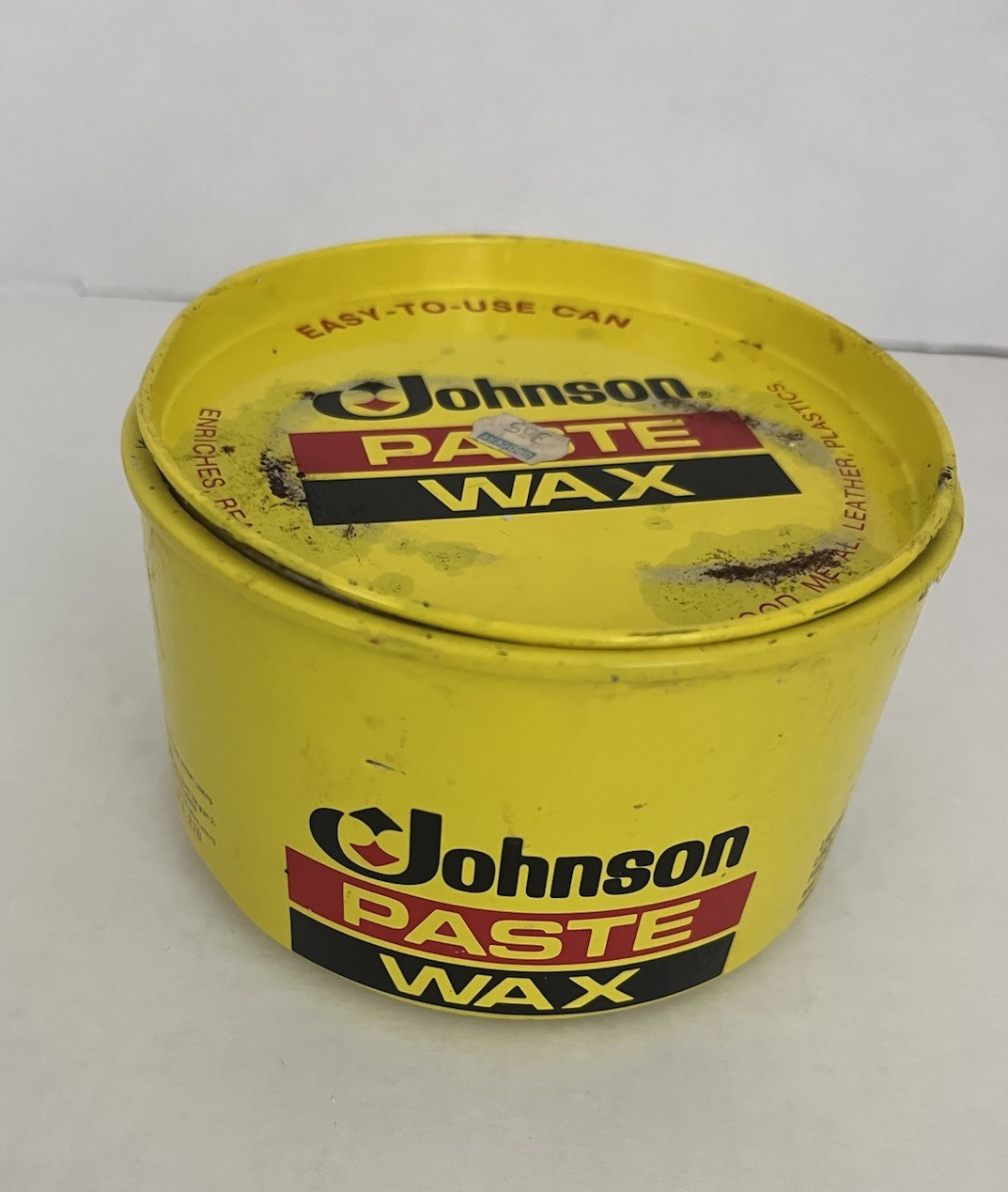SC Johnson Paste Wax Net Wt 16 oz Metal Tin Tub / 1 LB Preowned