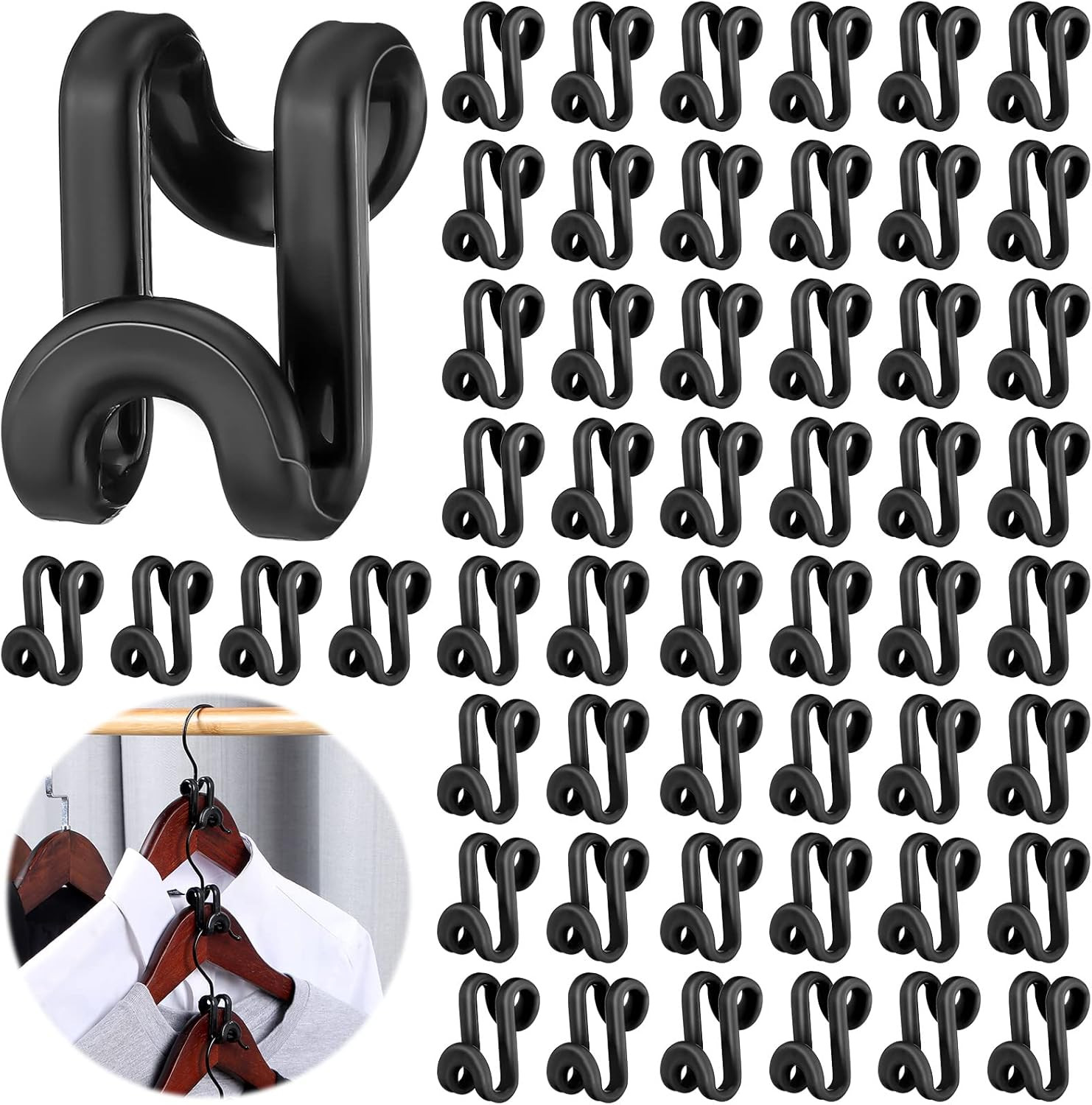150 piezas de ganchos conectores para perchas de ropa