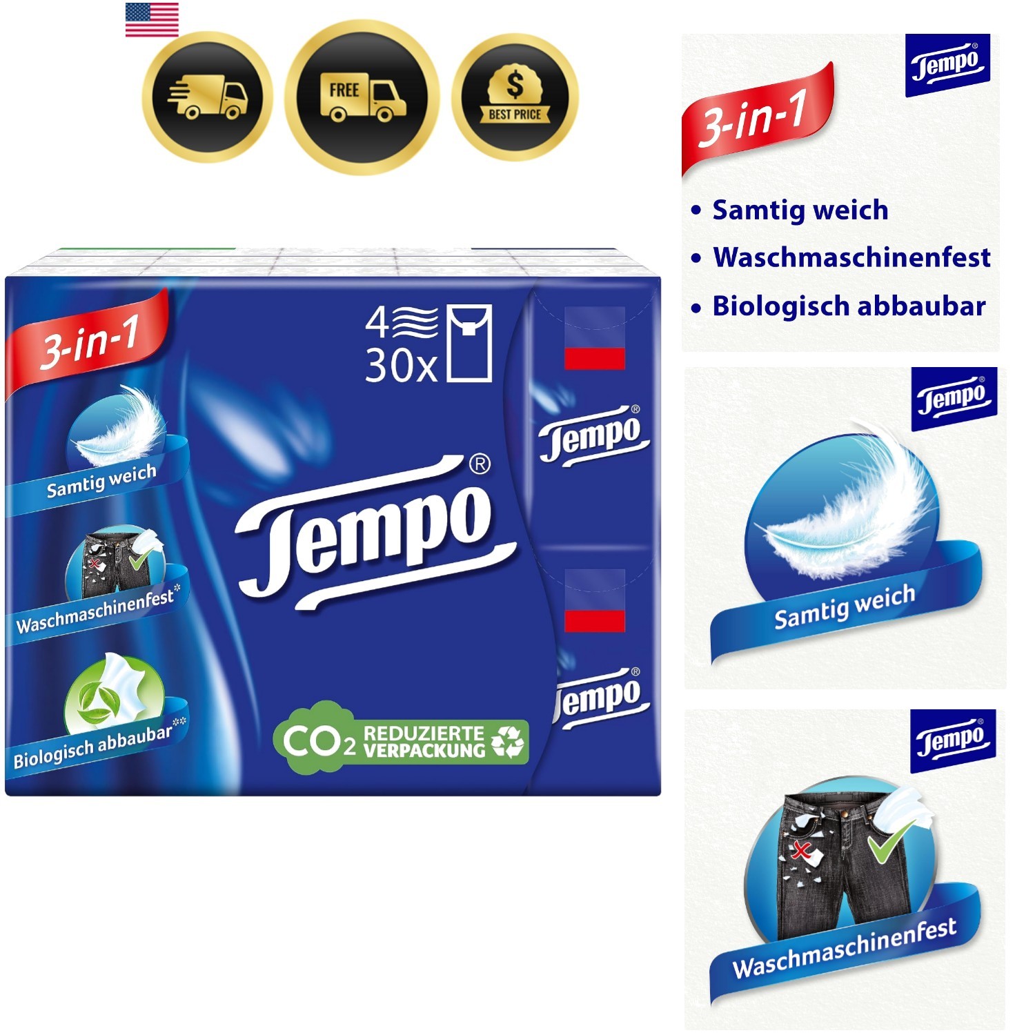 Tissues 30 pack by