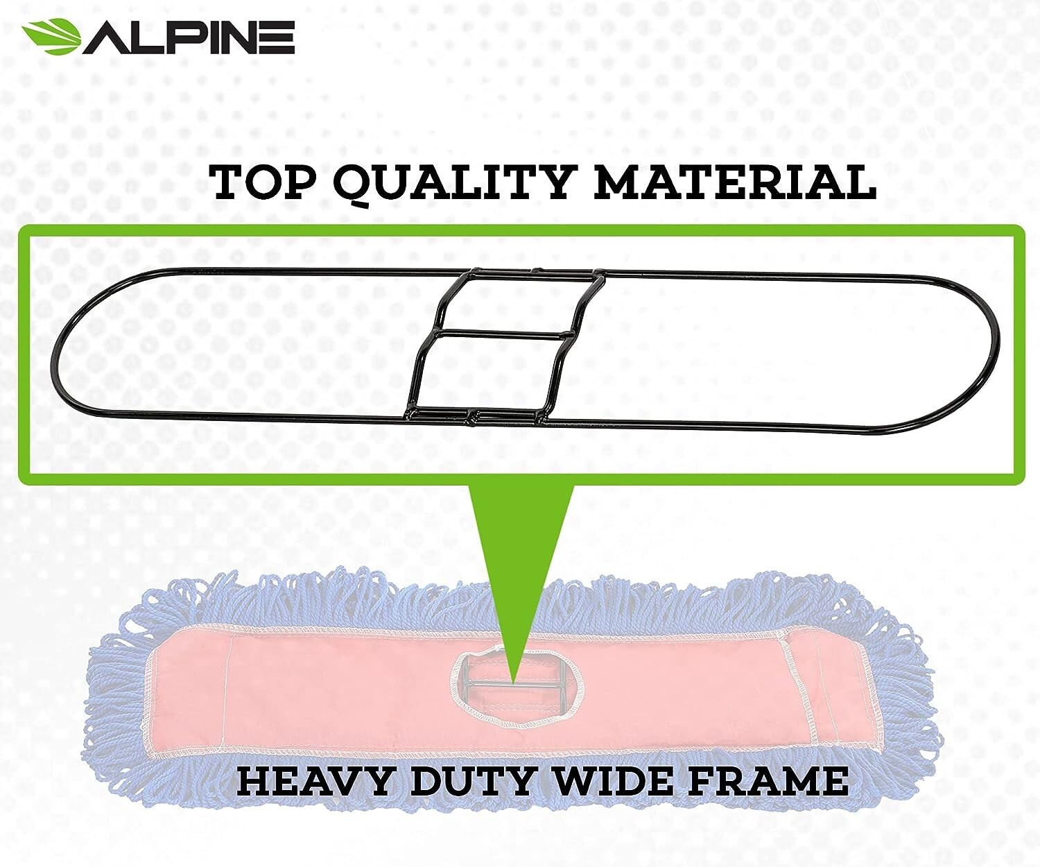 6 Pack Alpine Industries Dust Mop Frame – Sturdy Universal Frame 24 Inch