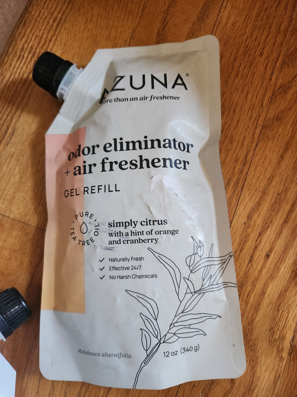 AZUNA Air Freshener & Odor Eliminator – SIMPLY CITRUS Gel ,12 oz – Refill Pouch