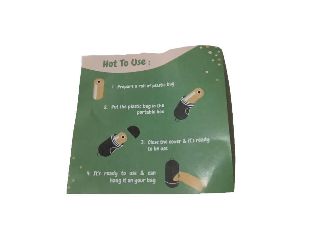 Mini 5 roll garbage bag with mini portable box ( 22cm x 27.5cm )