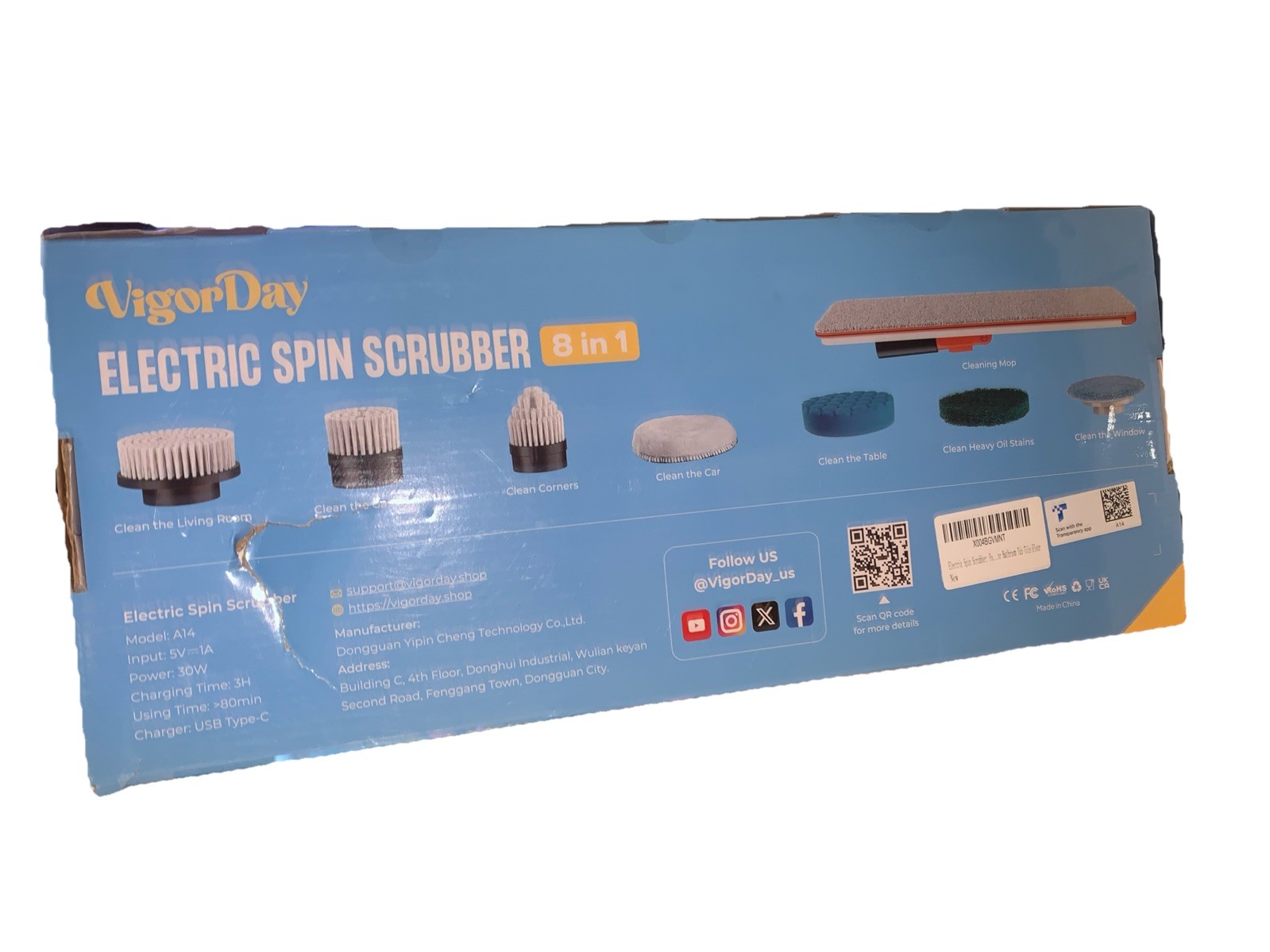 Electric Spin Scrubber for Cleaning Bathroom Cordless Cleaning Brush Power Sc…